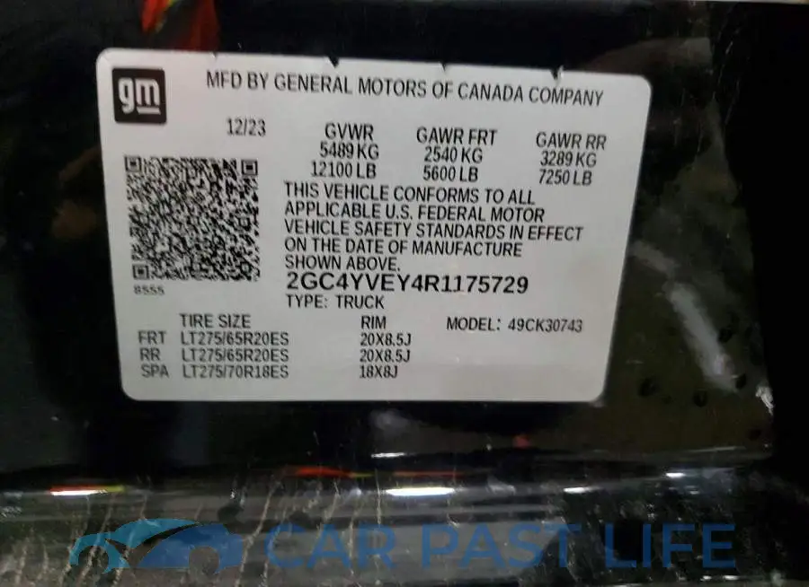 2GC4YVEY4R1175729# 12