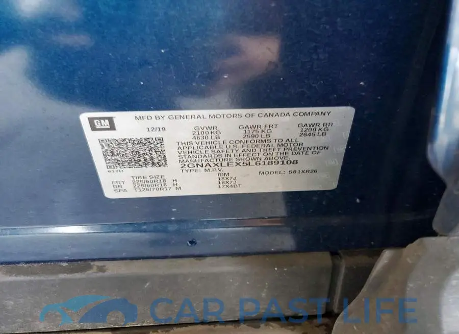 2GNAXLEX5L6189108# 12
