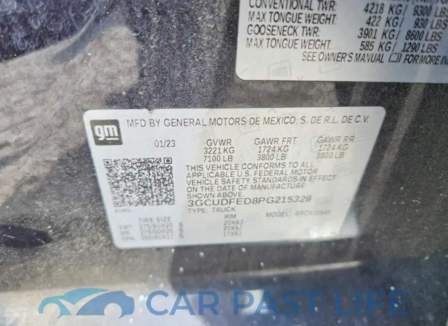 3GCUDFED8PG215328# 12