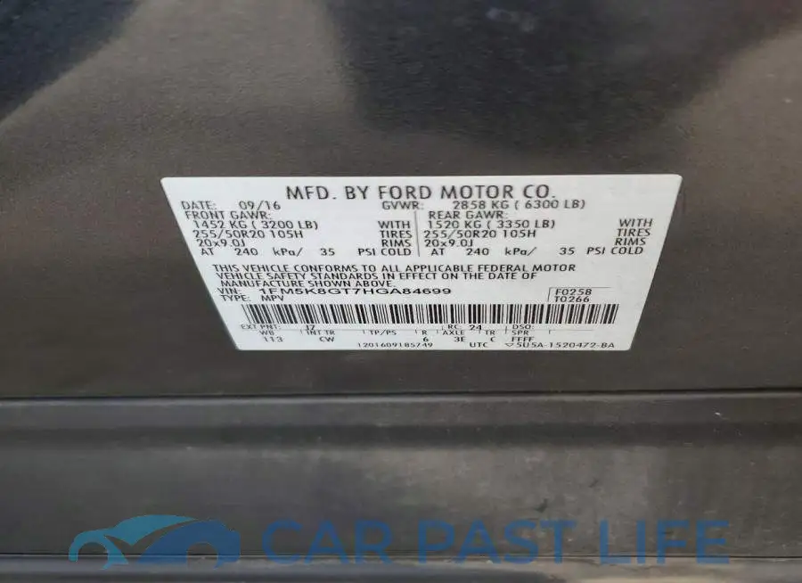 1FM5K8GT7HGA84699# 14