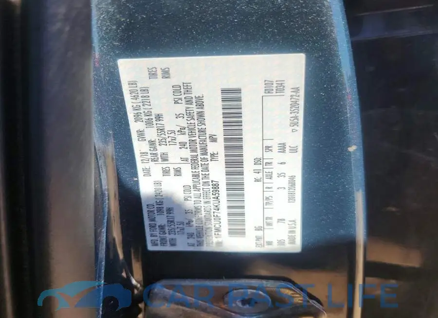 1FMCU0F74KUA59887# 13
