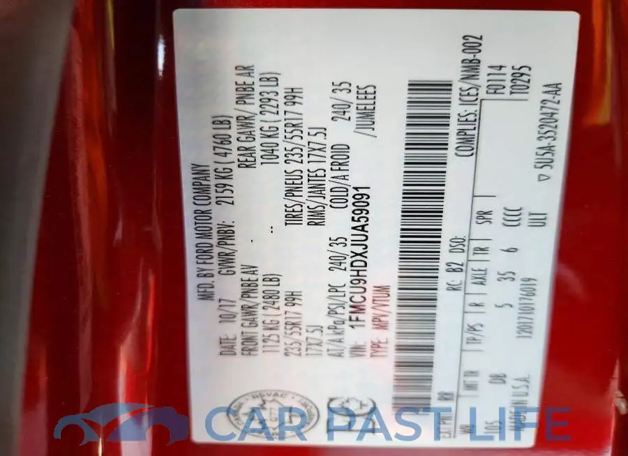 1FMCU9HDXJUA59091# 13
