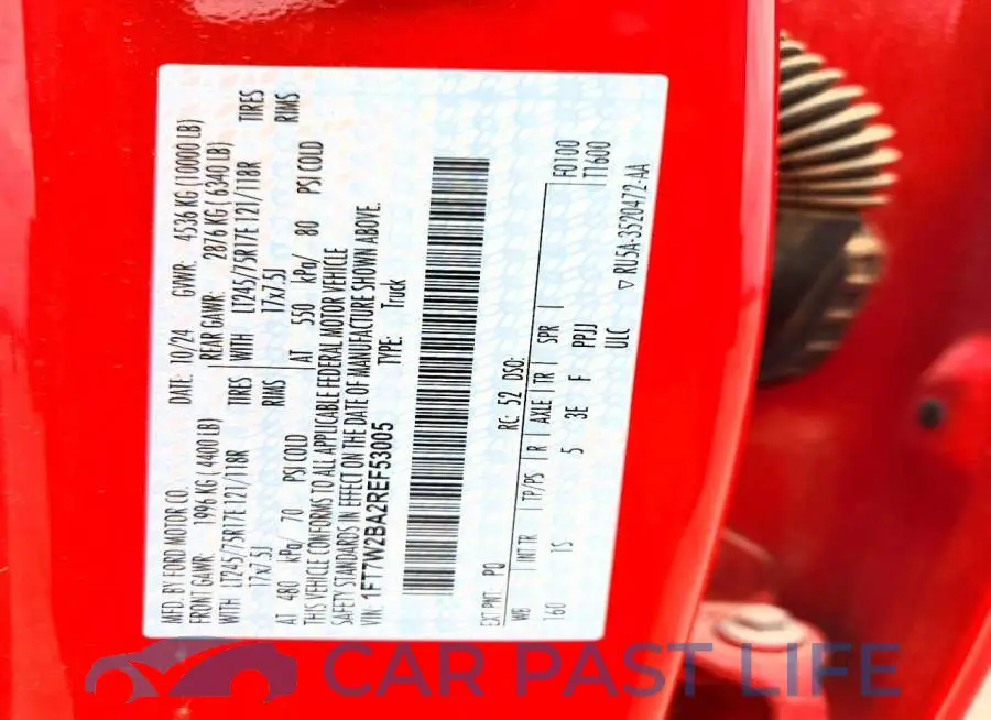 1FT7W2BA2REF53005# 12