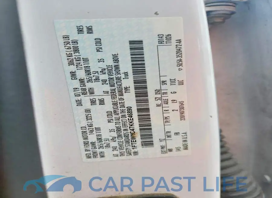 1FTEW1C47KKE46890# 12