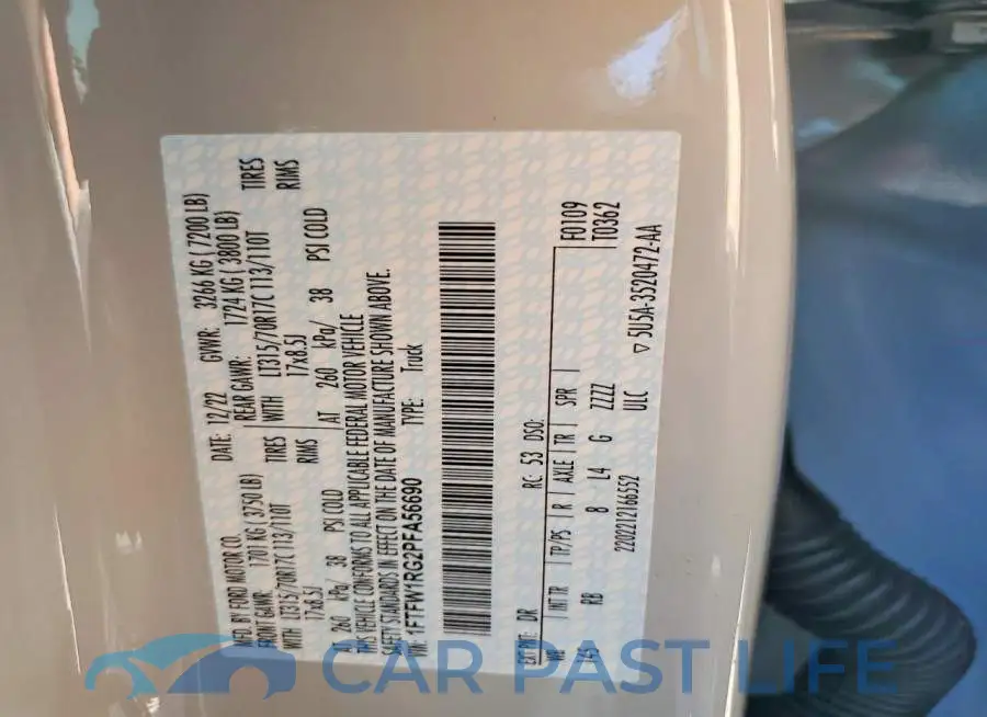 1FTFW1RG2PFA56690# 13