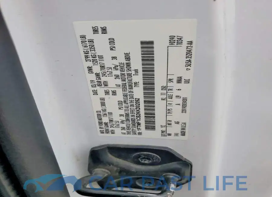 1FTMF1CB2KKD02092# 12