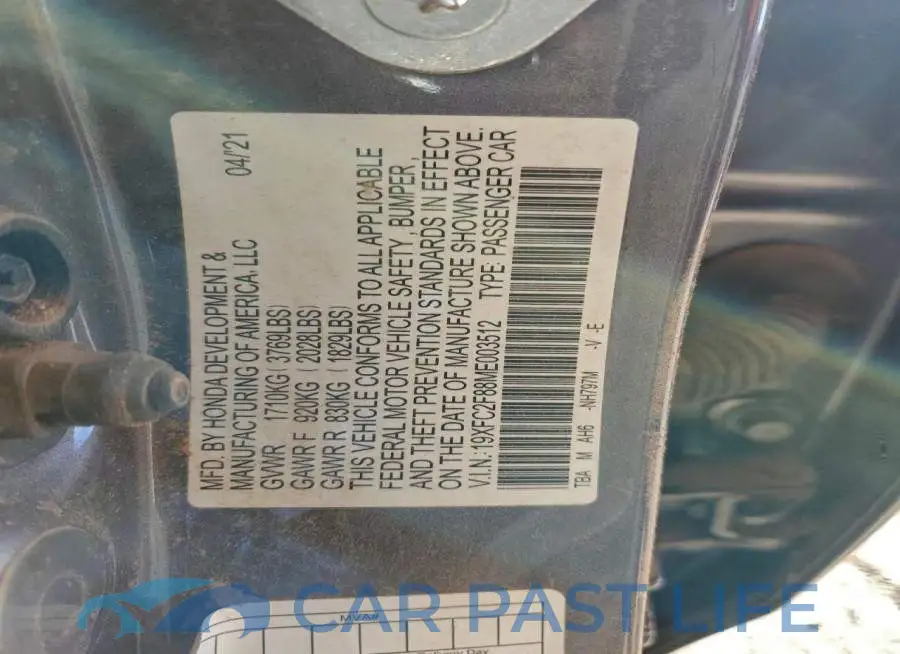 19XFC2F88ME003512# 13