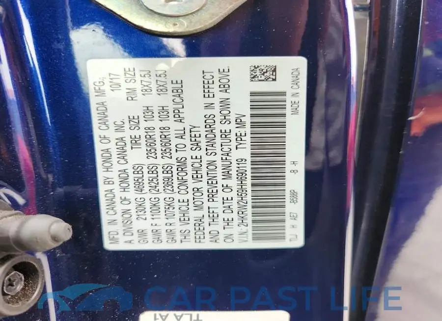 2HKRW2H59HH690119# 12