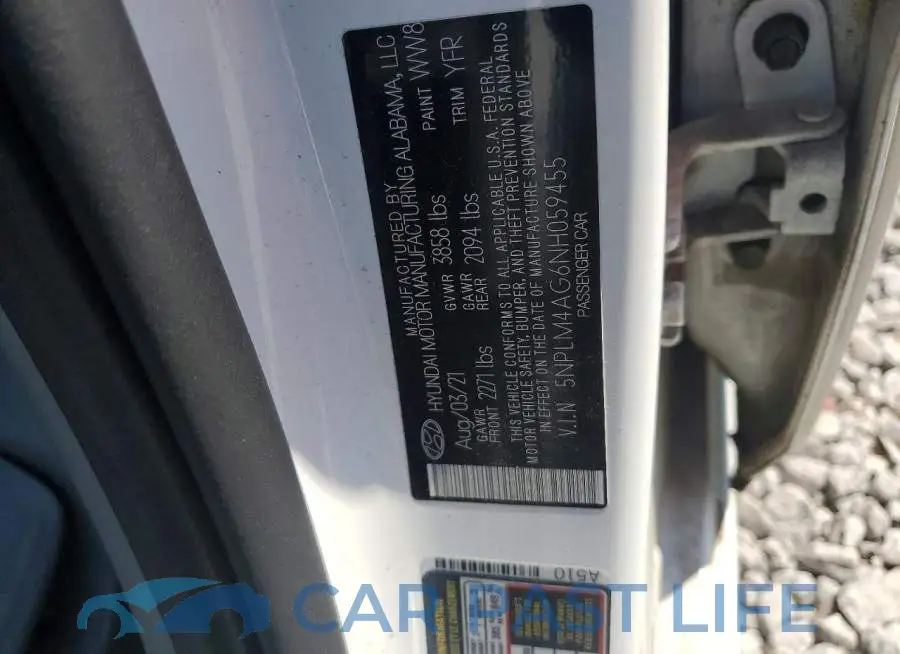 5NPLM4AG6NH059455# 12