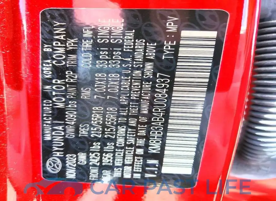KM8HB3AB4RU084937# 12