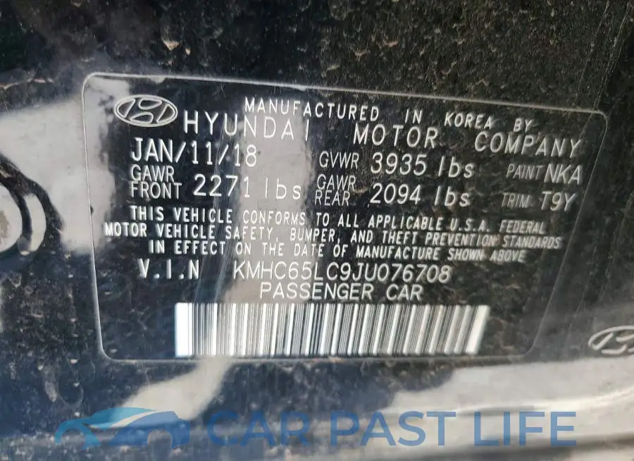KMHC65LC9JU076708# 12