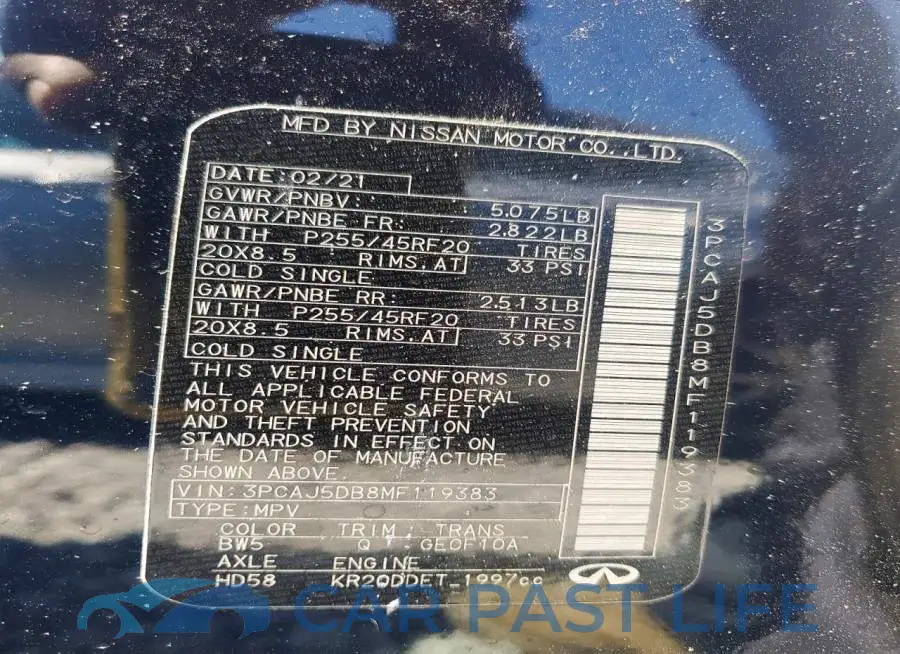 3PCAJ5DB8MF119383# 14