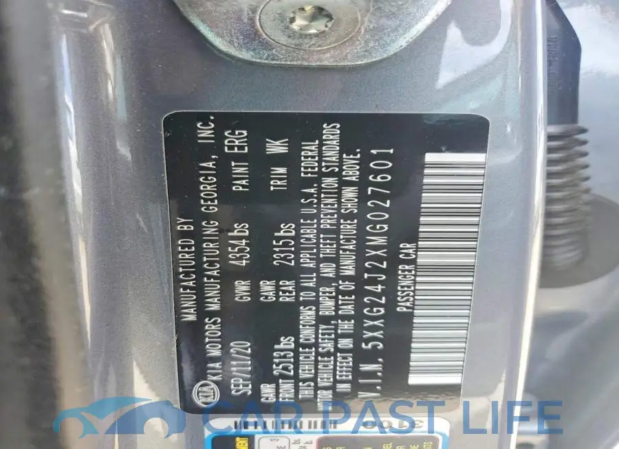 5XXG24J2XMG027601# 12