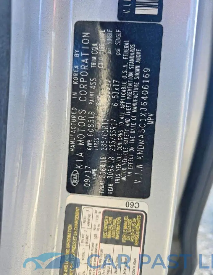 KNDMA5C1XJ6406169# 10
