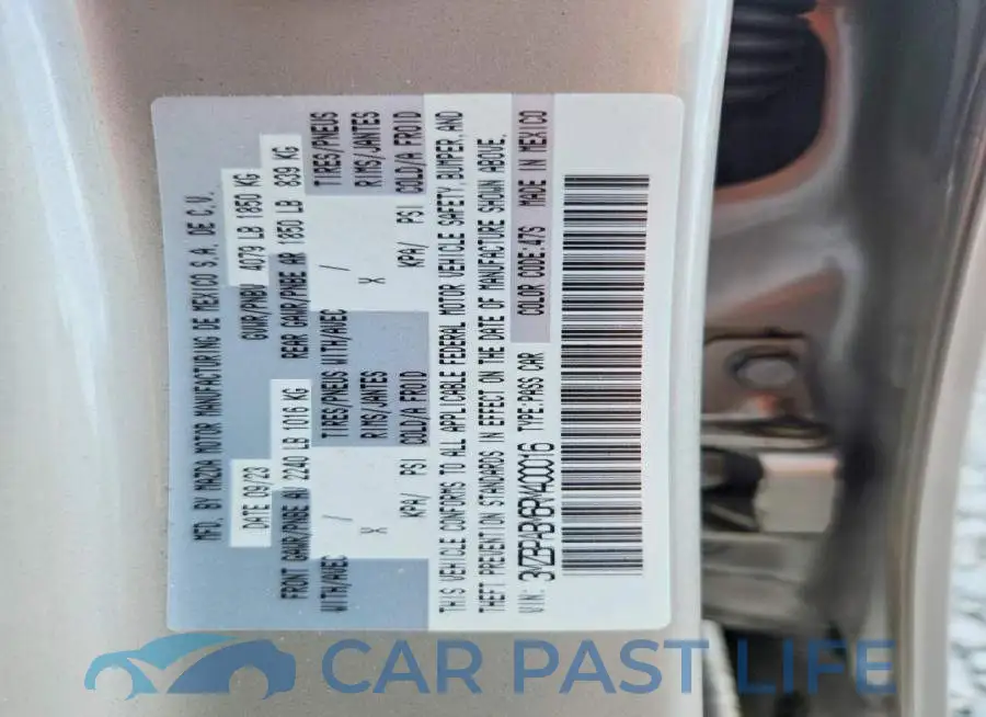 3MZBPABM6RM400016# 12
