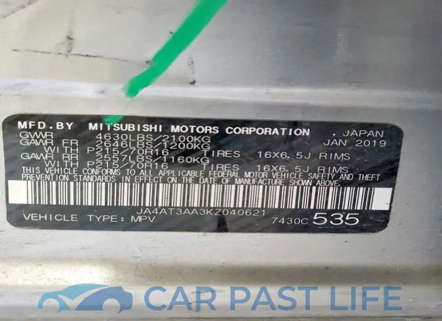 JA4AT3AA3KZ040621# 12