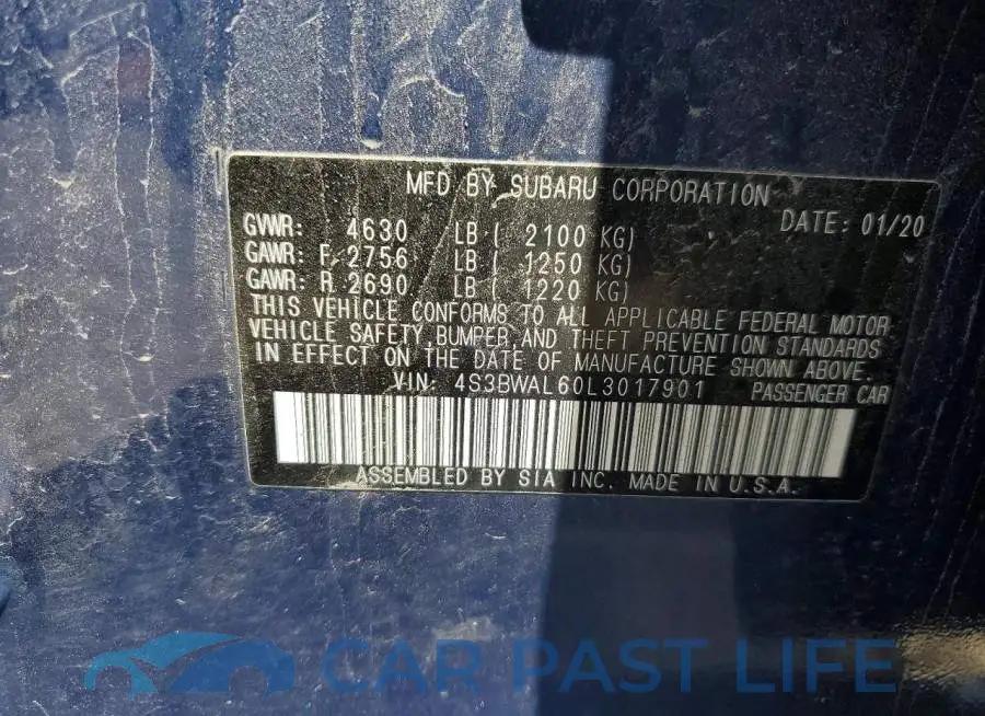 4S3BWAL60L3017901# 12