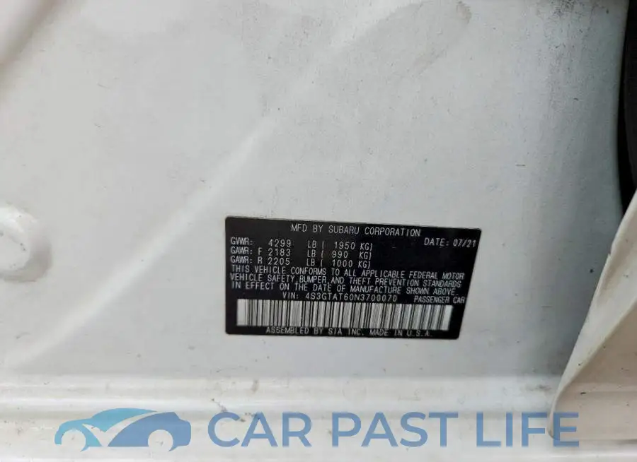 4S3GTAT60N3700070# 12