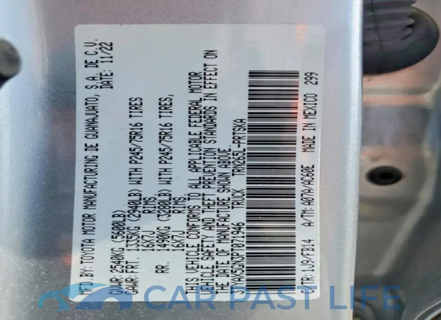 3TYAX5GN3PT071946# 12