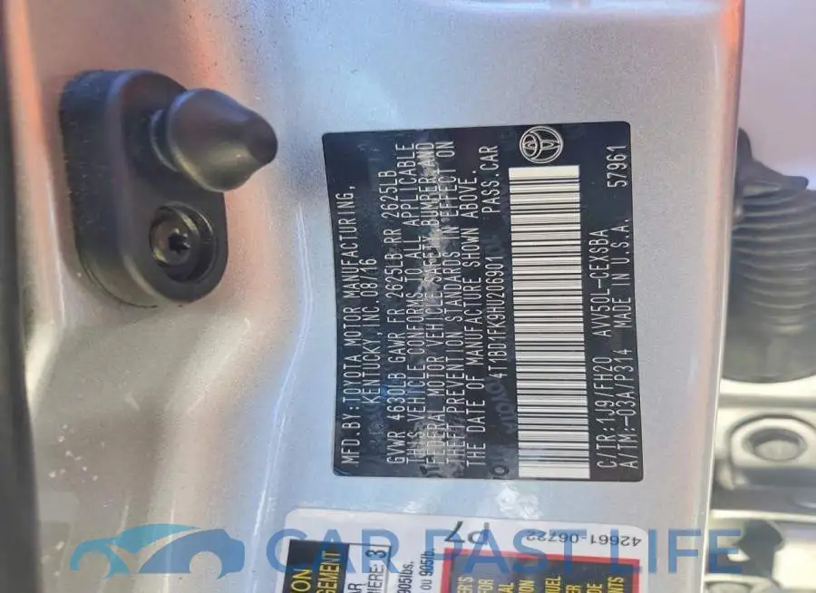 4T1BD1FK9HU206901# 12