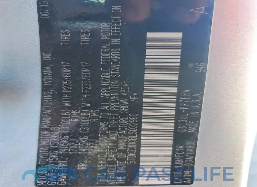 5TDKZ3DC6LS032960# 13