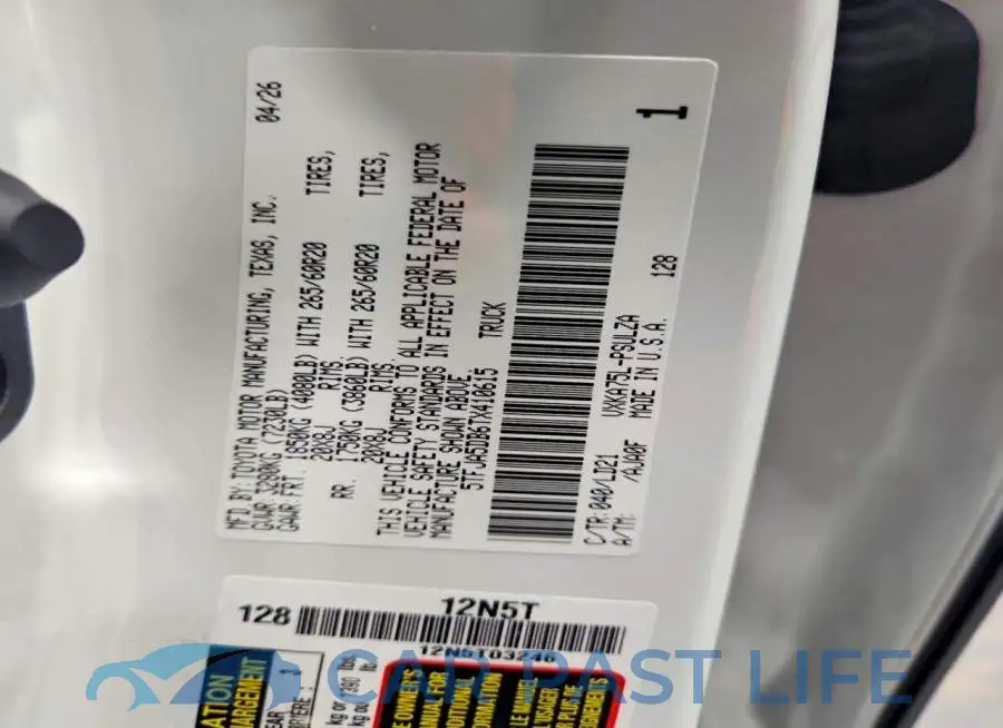5TFJA5DB6TX410615# 12
