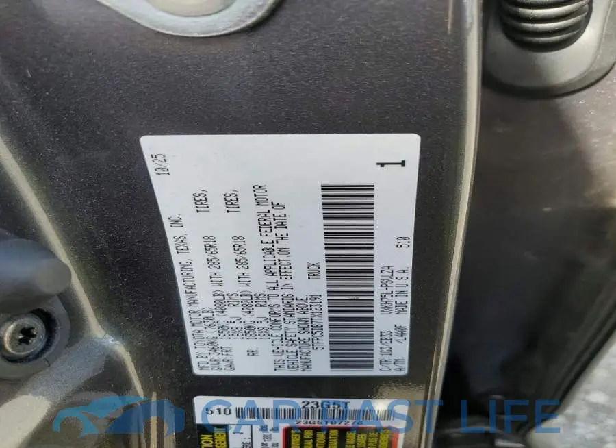 5TFPC5DB7TX123191# 12