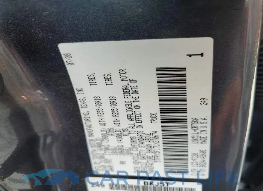 5TFRY5F17LX270674# 13