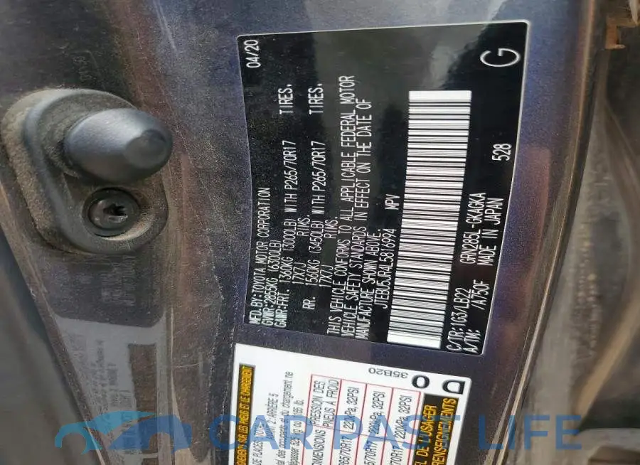 JTEBU5JR4L5816994# 13
