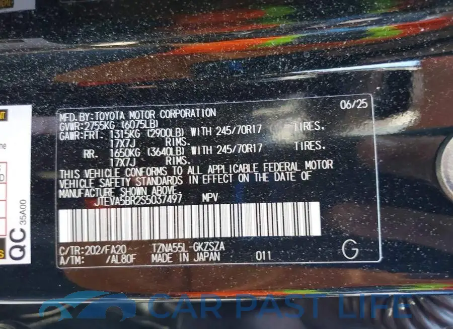 JTEVA5BR2S5037497# 13