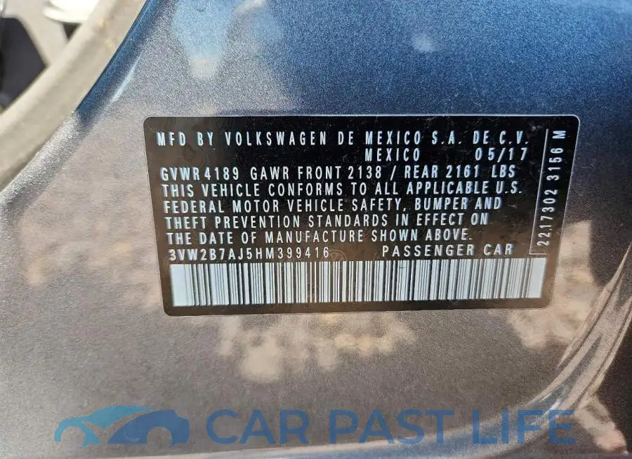 3VW2B7AJ5HM399416# 12