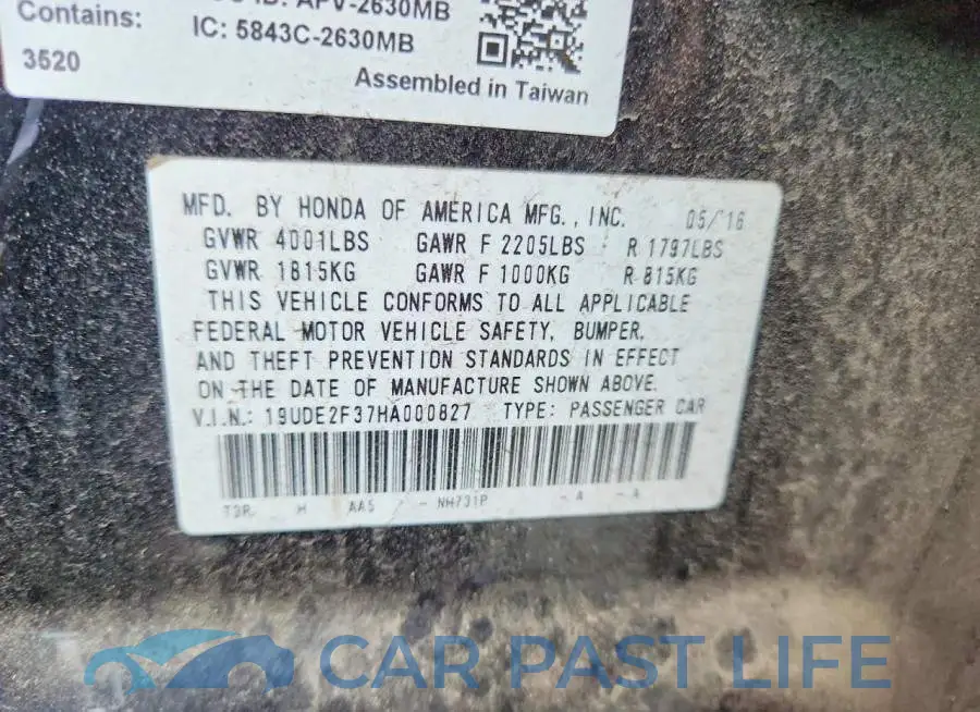 19UDE2F37HA000827# 12