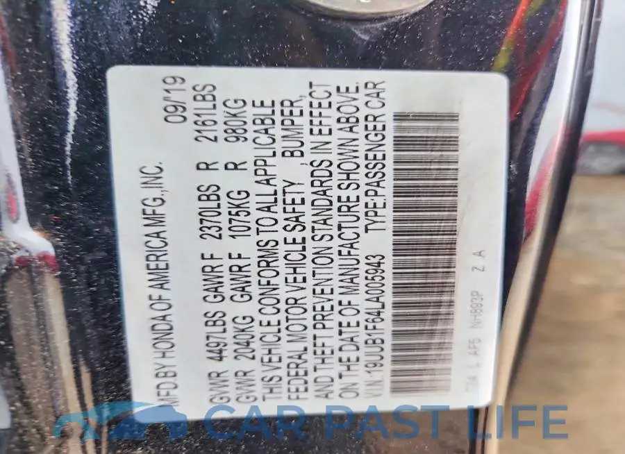 19UUB1F64LA005943# 12