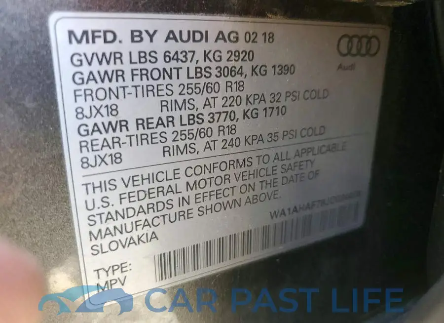 WA1AHAF78JD034408# 13