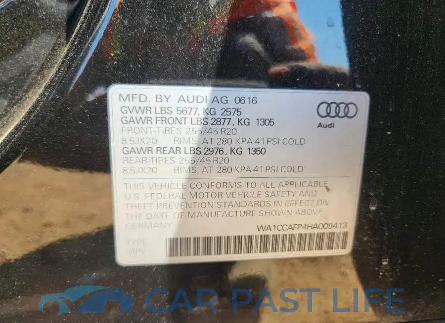 WA1CCAFP4HA009413# 13
