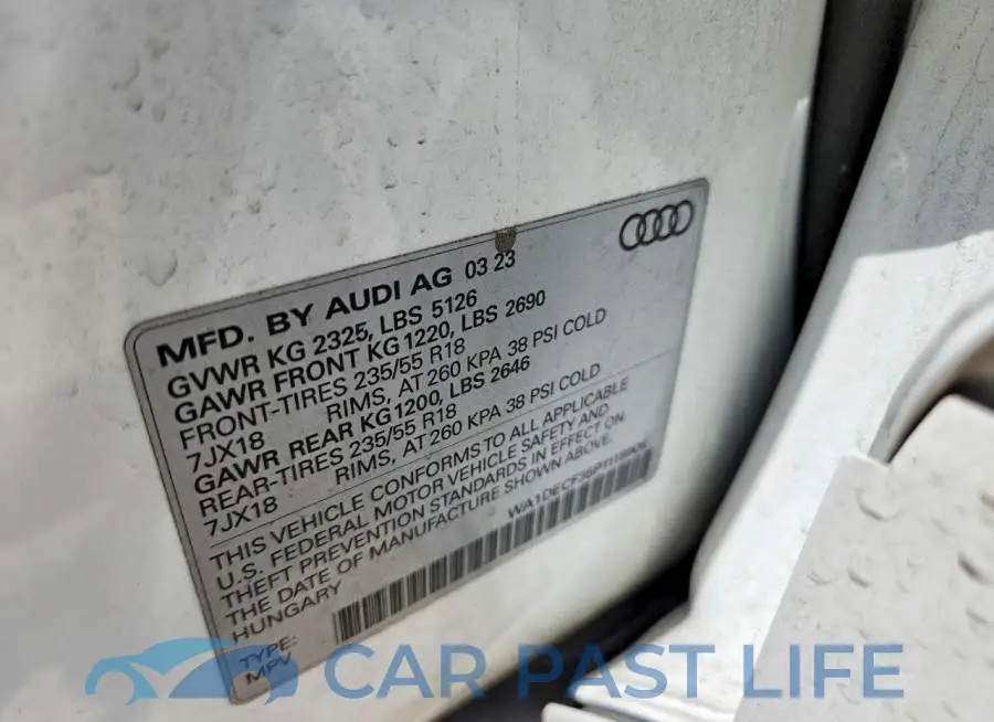 WA1DECF35P1118906# 12