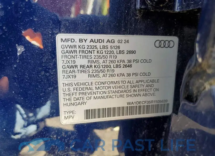 WA1DECF35R1105639# 13