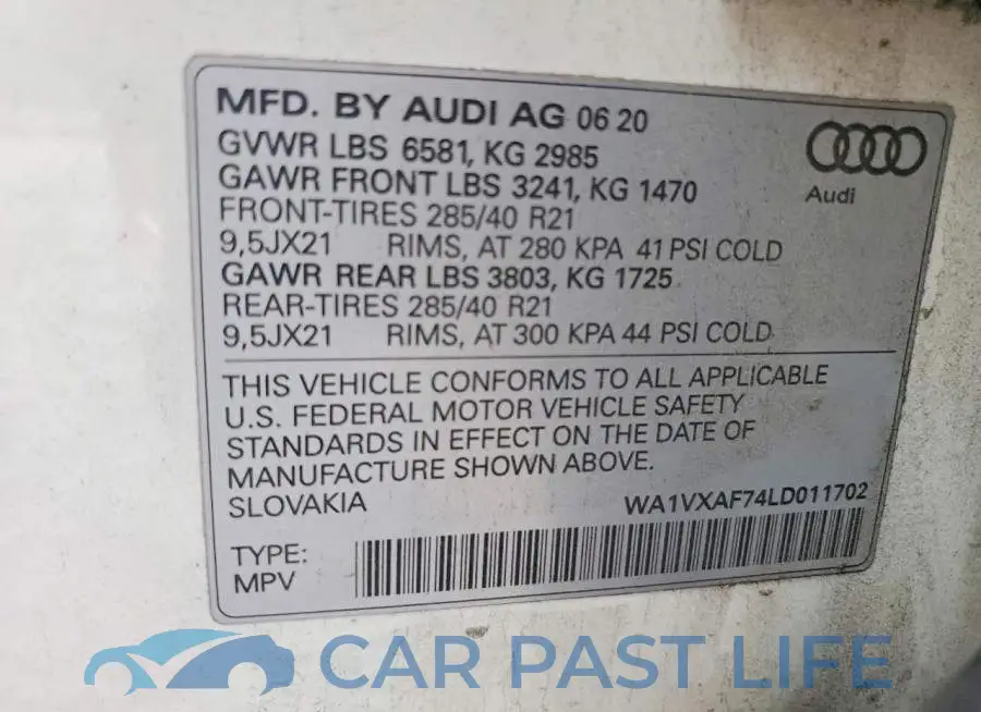 WA1VXAF74LD011702# 13