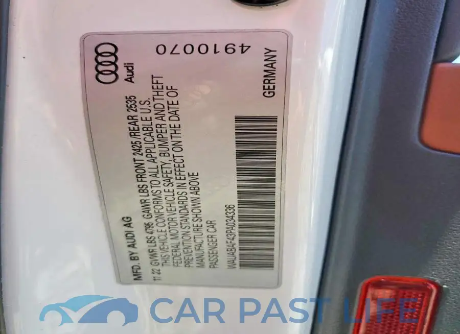 WAUABAF43PA034336# 12