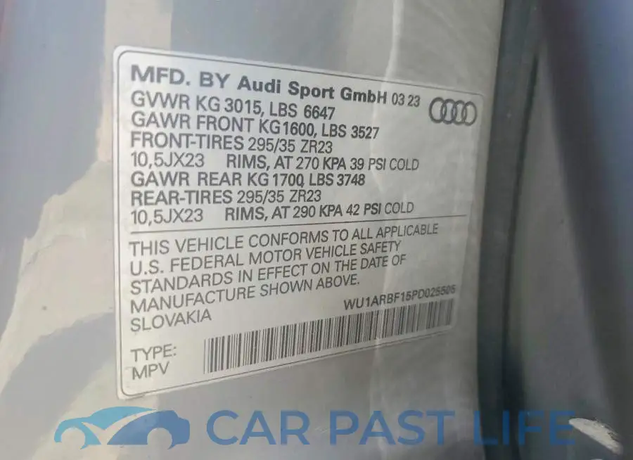 WU1ARBF15PD025505# 13