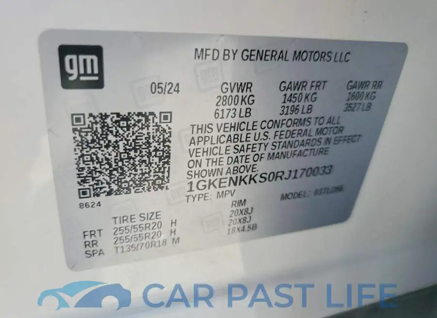 1GKENKKS0RJ170033# 14