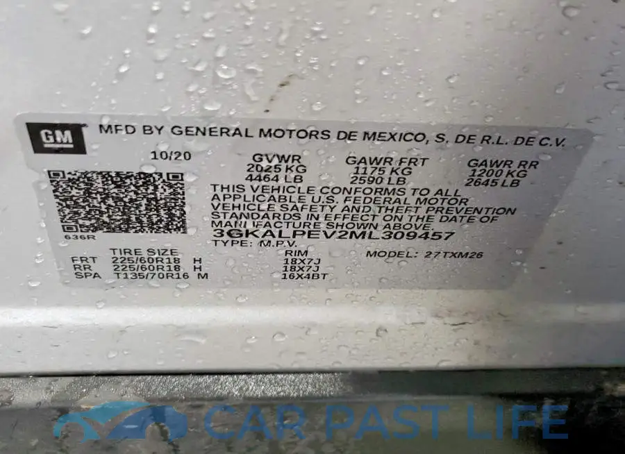 3GKALPEV2ML309457# 13