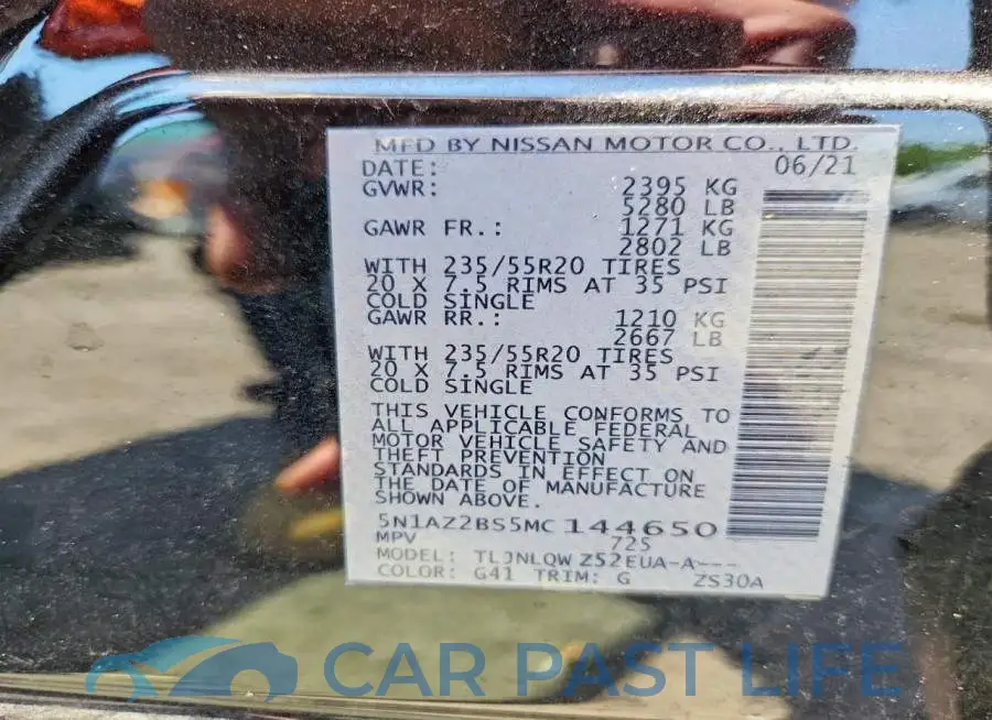 5N1AZ2BS5MC144650# 14