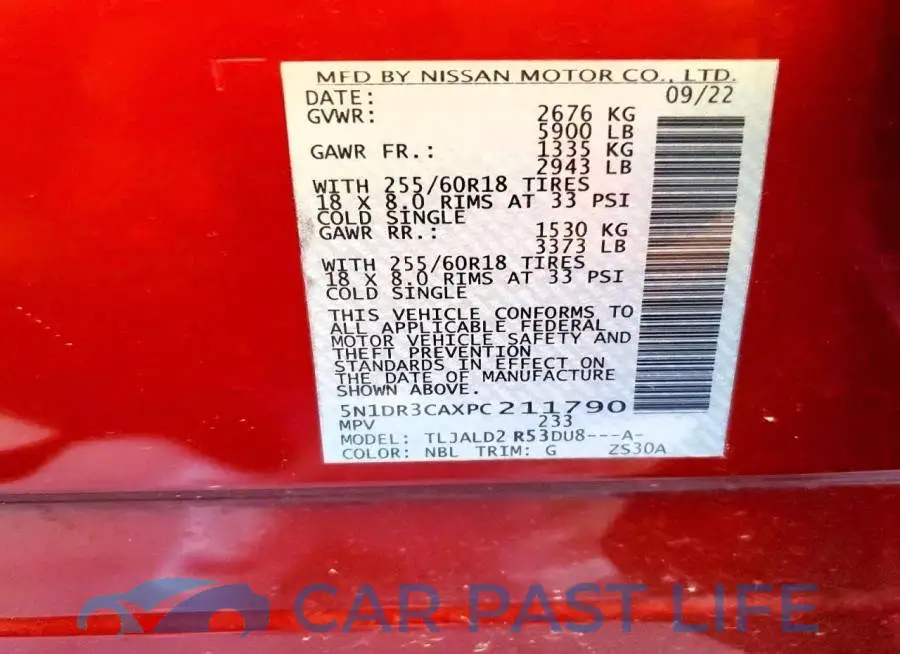 5N1DR3CAXPC211790# 14