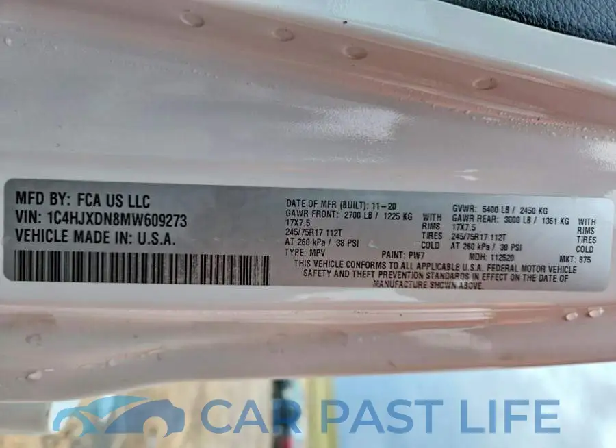 1C4HJXDN8MW609273# 14