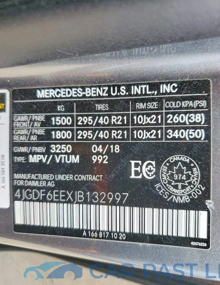 4JGDF6EEXJB132997# 13