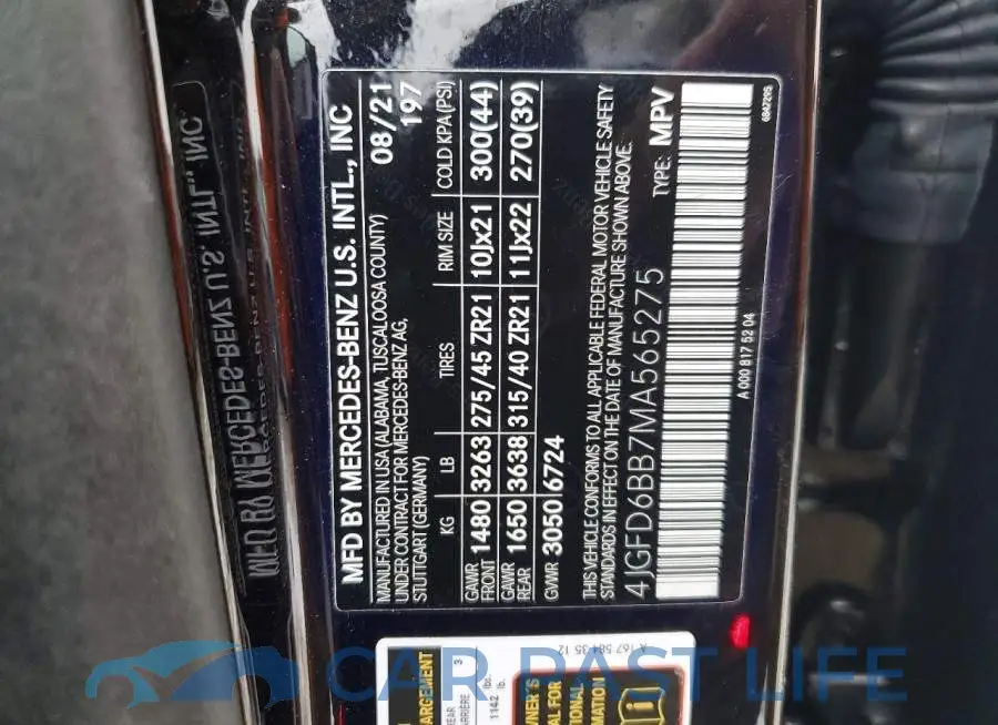 4JGFD6BB7MA565275# 12