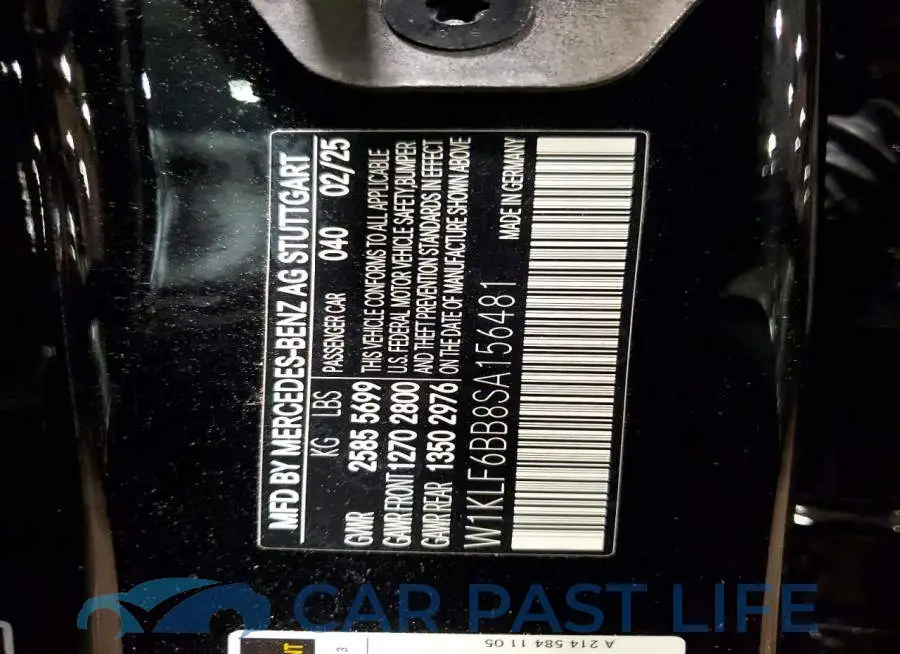W1KLF6BB8SA156481# 13