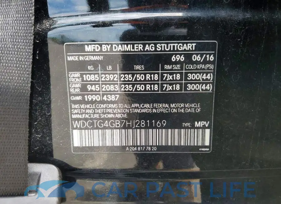 WDCTG4GB7HJ281169# 14
