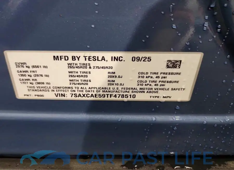 7SAXCAE59TF478510# 12